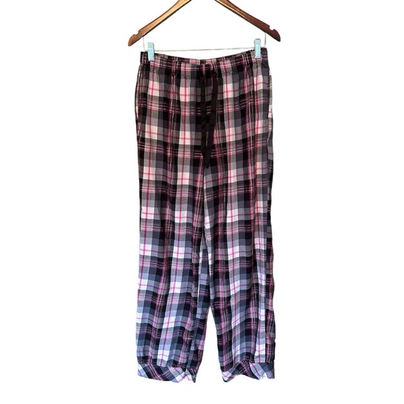 Victoria’s Secret Plaid Long Sleeve PJ Set Black and Pink Size Small - Picture 5 of 7